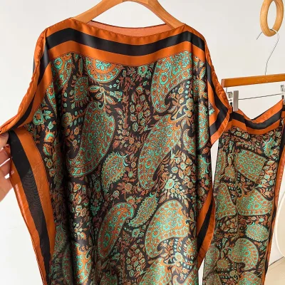 2026 Spring and Summer New Robe Ladies Cashew Printed Polyester Ethnic Scarf Shawl Fashion Joker Holiday Beach Daily Dress Towel
