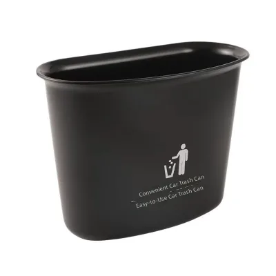 Plastic Luxury Car-mounted Hanging Trash Bin with Cup Holder and Umbrella Holder Practical Waste Bag Front-row Storage Organizer