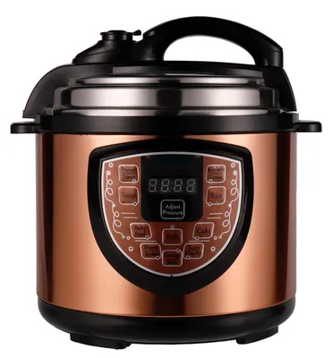 Pre-programmed Push Button Controls Cool Touch Handle Stainless Steel Outer Shell Pot Electric Pressure Cooker With Pre-set Time