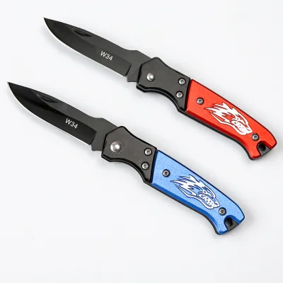 Camping 20mm Cutter Knife Metal Folding Knife with Steel Style Knob & Quick Release Feature Black Blade OEM Customizable