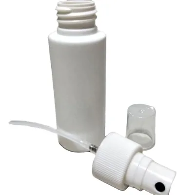 White Plastic Spray Bottle 120ml With Pump Cap And Dropper Tube