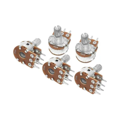 Dual 6Pin 15mm Potentiometer B1K B2K B5K B10K B20K B50K B100K B500K B1M Wh148 with On/Off Switch