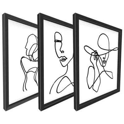 EAGLEGIFTS Wholesale New Design Minimalism Line Art Painting Set for Living Room Sofa Top