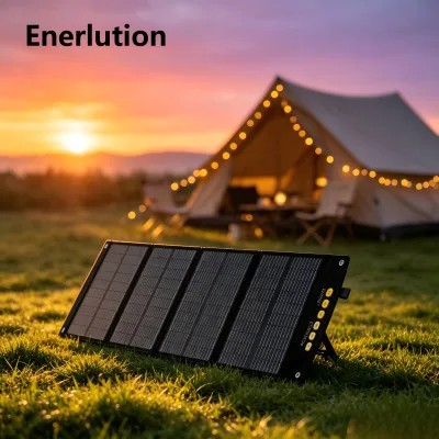 Collapsible Backpack Size Foldable Solar Panels 130W Easy Storage Hand Carry IP65 Waterproof for Camping Travel Activity