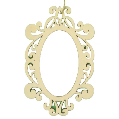Laser Cut Creative Wood Frame Christmas Decorations