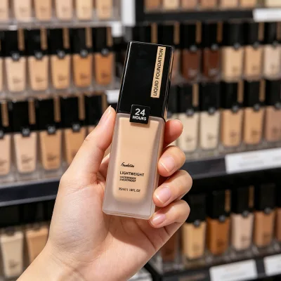 Custom Soft-focus Lightweight Waterproof Liquid Foundation Matte Long-wear Oil Control Full Coverage Foundation Face Base Makeup