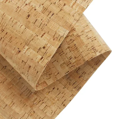 INFOCORK Classic Bamboo Cork Leather 0.9-0.95mm  Natural Eco-Friendly Fabric with 0.75PU Backing for Shoes, Handbags