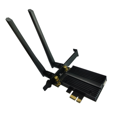 Wireless Wifi 6E Network Card with High Speed 2.4GHz/5.8GHz/6GHz Frequency BT5.2 PCI-E Port Intel AX210 Chipset for Computer
