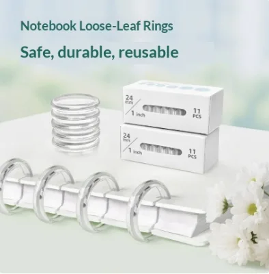 DISC RING Ultra-Transparent Plastic Spring Mushroom Clip Loose-Leaf Notebook 24/28/32/38 Mushroom Hole Binding Clips