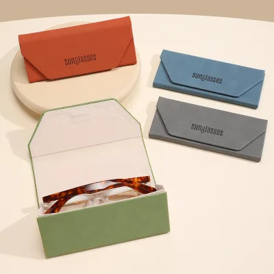 Factory Supply Custom Fashion High Color Value Sunglasses Box Presbyopia Glasses Box Foldable Magnetic Printable Logo Made China
