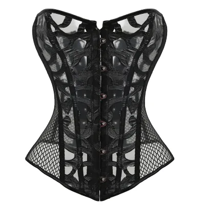 Black Printing Grenadine Body Shape on Top Tie Behind Shapewear