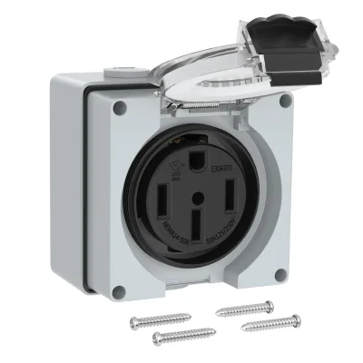Daiertek 50A RV Outlet Box 125/250V NEMA 14-50R Electrical Receptacles Weatherproof RV Power Distribution Box Socket