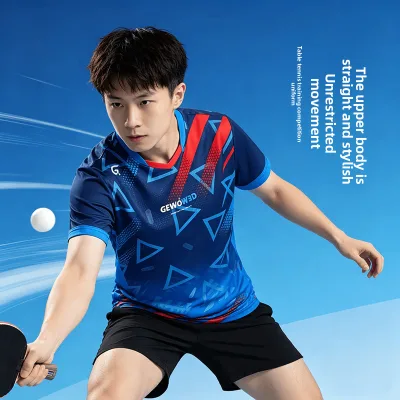 New GEWO Unisex Table Tennis Short Sleeve Sports T-shirts Model F-15 Quick-drying Breathable Polyester Fiber