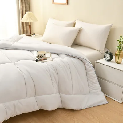 Luxury Textile 100% Cotton Goose Down Filled Eco-Friendly Patchwork Design All-Season Hotel Use Bedding