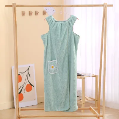 Coral Fleece SPA Body Wrap Towel Microfiber Skin Friendly Sexy Girls Bath Dress Wearable Super Absorbent Shower Bath Skirt Towel