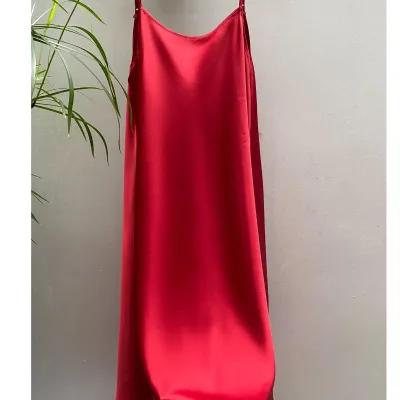 Custom High Quality Elegant Ladies Evening Maxi Dress Women's Classic Casual Solid Silk Backless Sundress Regional Clothing