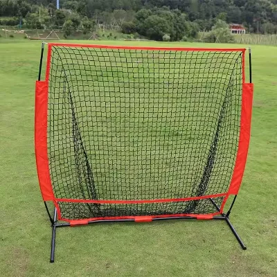 7 ft X 7 ft Baseball & Softball Practice Hitting & Pitching Net with Bow Type Frame, Carry Bag and Strike Zone ,baseball Net