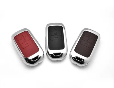 Professional Design Silver Aluminum Alloy Key case Zinc Alloy Leather