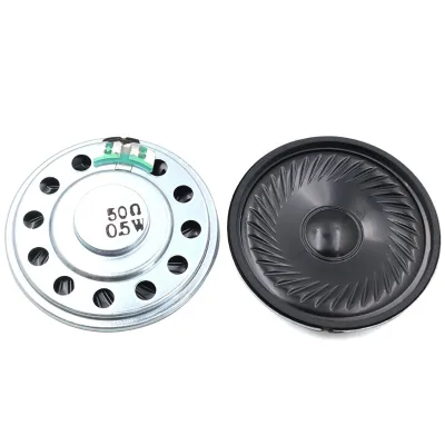 Horn 50MM 50 Ohm 0.5W Iron Case Mylar Loudspeaker Metal Frame Good Sound Quantity RoHS Speaker Round Raw Speaker