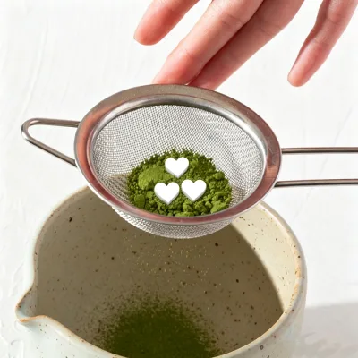 Harmony OEM Custom-made Matcha Tea Beads & Strainer Stainless Steel Nuts Accessories for Matcha Making