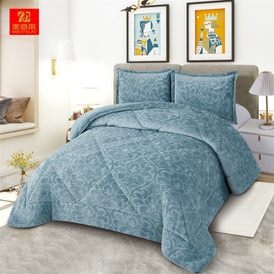 Heavyweight Flannel Comforter Washed Velvet Quilt Silky Plush Comforter