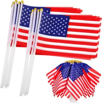 Small Flags,Wholesale 100% Polyester American Hand Flag,Remembrance Day,Independence Day