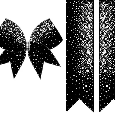 Hot Fix Crystal AB  Bling Cheer Bow Rhinestone Hotfix Strips
