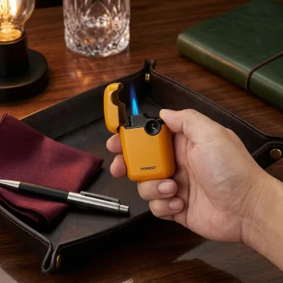 Colorful Single-flame Windproof High-temperature Mini Lighter Sound Opening Lid Business Gift Lighter