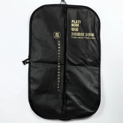 Custom Logo Non Woven Suit Cover Foldable Garment Bag for Travel and Home Storage