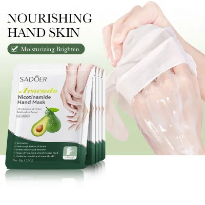 Korean Care SADOER Shea Butter Niacinamide Brightening Moisturizing Rejuvenating Nourishing Hand Mask for All Skin Types