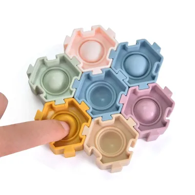 Customized Design Bubble Sensory Fidget Toys Fun Diswasherable Stress Relief Set with Pop Sensation Silicone Push Pop