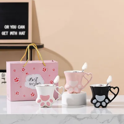 Cartoon Cat Paw Shape Ceramic Mug with High Aesthetic Value for Festive Party Souvenirs and Promotional Gifts Events