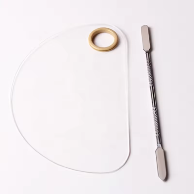 Stainless Steel Eyeshadow Palette Smooth Finish with Stick Nail Art Tool Set Makeup Palette