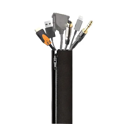 Cable Management Neoprene Sleeve With Zipper