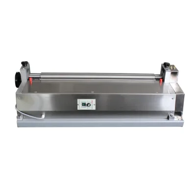 JS-700A Semi-automatic Easy Operation Mini Hot Glue Machine for Notebook with Fabric Gluing 0-28m/min Leather Gluing / CE 65 Kg