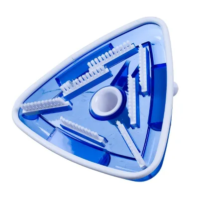 High Quality New Plastic Swimming Pool Cleaner Triangular Suction Head Filter with Bottom Brush