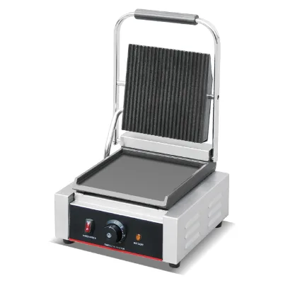 Electric Toaster Pancake Maker Non Stick Slice Stainless Steel Grill Breakfast Commercial Sandwitch Contact Grill Machine
