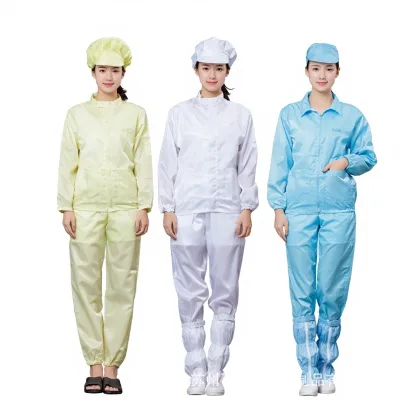 New Style Anti-static Vertical Stripe Loose Fit Workshop Work Suit with Split Cuffs