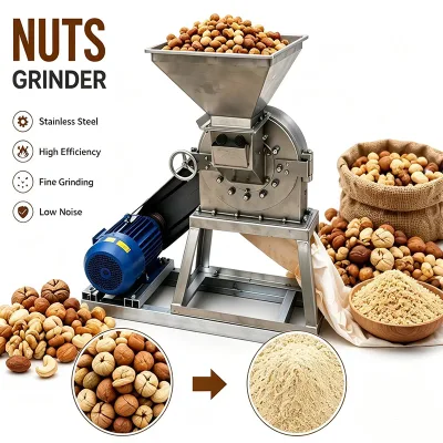 Nuts Processing Machines Almond Flour Mill Nut Grinding Machine Wheat Corn Flour Mill Fruit Processing Machine Fine Powder