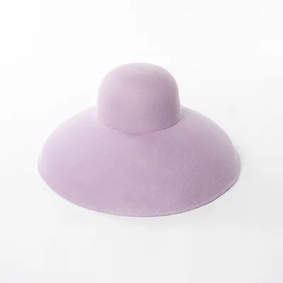 Vintage Fashion Wool Felt Hat Wide Brim Autumn Winter Casual Hat for Stage Catwalk