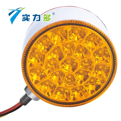 SD-2055 10-30V Double Faces Sides Truck Marker Tail Light Red Amber SD-2055 Turn Signal Light Square Warning Lamp