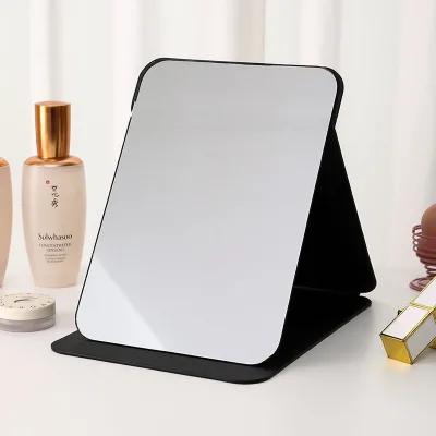 Folding Desktop Makeup Mirror with Adjustable Stand for Personal Use Perfect Size for Travel Camping Home Vanity