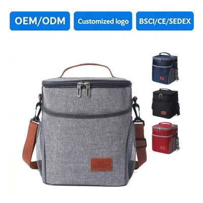 Cross-border Hot Insulated Nylon Lunch Bag Waterproof Ice Bag Portable Outdoor Food Cold Storage Thickened 2 Persons Camping