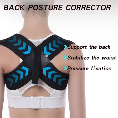 Back Posture Corrector Adjustable Posture Corrector Black Posture Corrector for the Back Durable for Daily Life