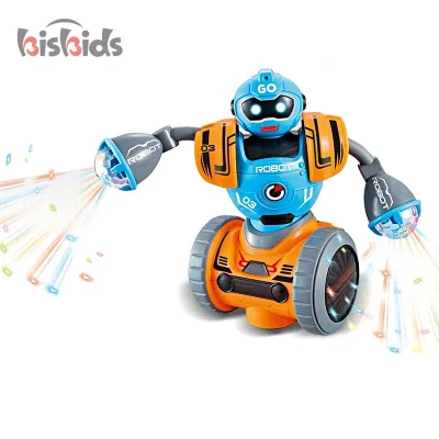 Battery Operated Electric Universal Battle Cool Smart Toy Robot With Music Light