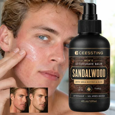 Hot Sale After Shave Care Product 120ml Nourishing Dry Facial Skin Balancing Oil Ease Razor Burn After Shave Balm for Men