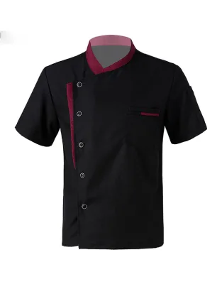 In Stock Half Sleeve Gray Color Restaurant Chef Anti-oil and Anti-fouling Waterproof Uniform