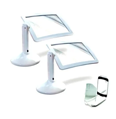 Large Lens Phone Magnifier White Desktop Scope Magnifier 3X 3D Phone