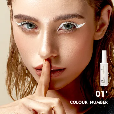 Glitter Eyeliner Makeup 12 Colors Liquid Glitter Eyeliner Metallic Shimmer Glitter Color Eyeliner