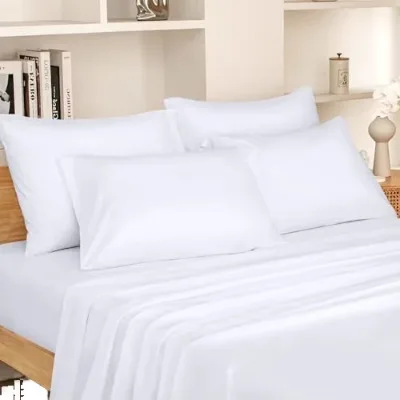 Ready Ship High Quality Beige Queen Size Microfiber Fabric Duvet Cover Set Solid Pattern Hotel 200TC Wrinkle Free Home Bedding